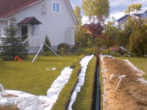 Прокладка наружных канализационных труб